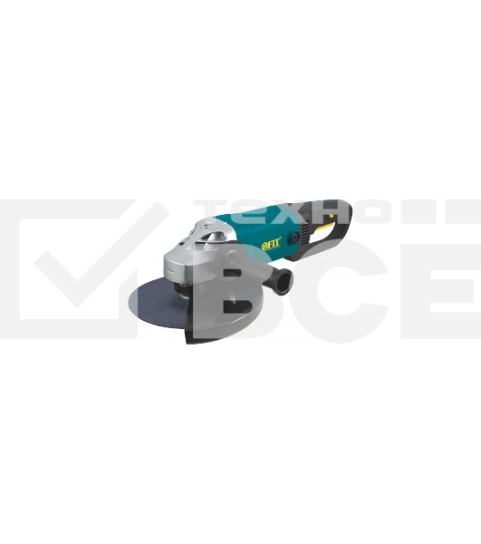 Углошлифовальная машина FIT AG-230/2000, 2000 Вт, 6000 об/мин, КлК 230 мм, тяж., б/с щеток, плав.пуск, гарда, короб.