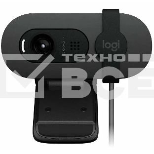 Веб-камера Logitech Brio 105 графитовый 2Mpix (1920x1080) USB2.0 с микрофоном для ноутбука (960-001590)