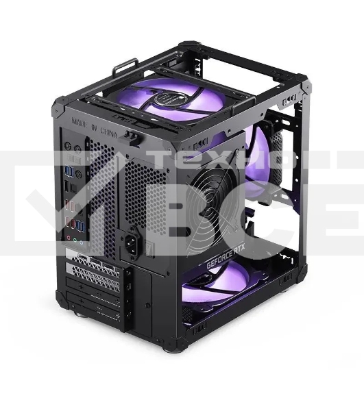 Корпус JONSBO Computer Case C6Handle black hang-in version черный, Mini-Tower, материнская плата mATX, без БП, прозрачная боковая панель
