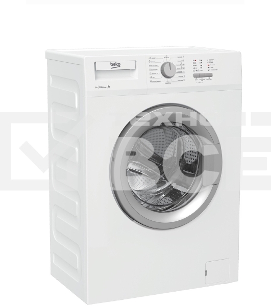 Стиральная машина Beko WRS 54P1 BSW белый, загрузка фронтальная 5 кг, 800 об/мин, класс: A-10%