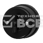Выключатель поворотный Bironi B1-202-23 2-кл. ОП Лизетта 10А IP20 ретро 4 полож. ABS-пластик черный, фото 1