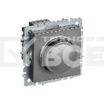 Светорегулятор поворотно-нажимной IEK BRITE СС10-1-0-БрС (BR-D20-0600-K46) 600 Вт сталь, фото 1