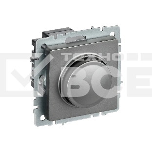 Светорегулятор поворотно-нажимной IEK BRITE СС10-1-0-БрС (BR-D20-0600-K46) 600 Вт сталь