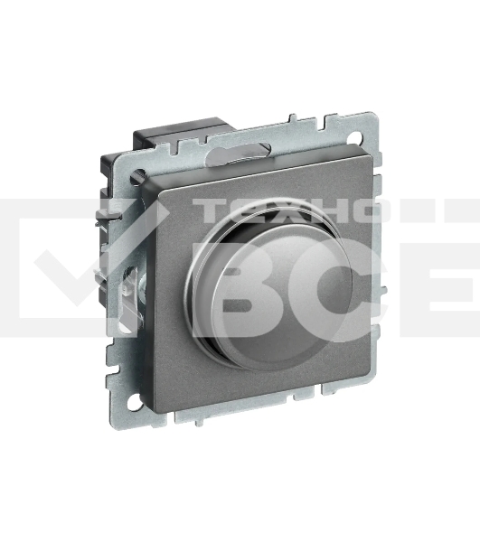 Светорегулятор поворотно-нажимной IEK BRITE СС10-1-0-БрС (BR-D20-0600-K46) 600 Вт сталь