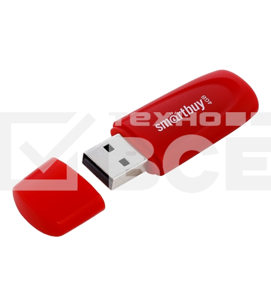 Флешка USB R/W SmartBuy R/W Scout Red (SB004Gb2SCR), 4Gb, USB 2.0, R/W 10/7, красный