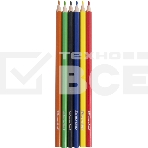 Карандаши цветные Silwerhof Eco 2.6 мм, шестигранный профиль, пластик, ассорти, 6 цветов, коробка с европодвесом, фото5