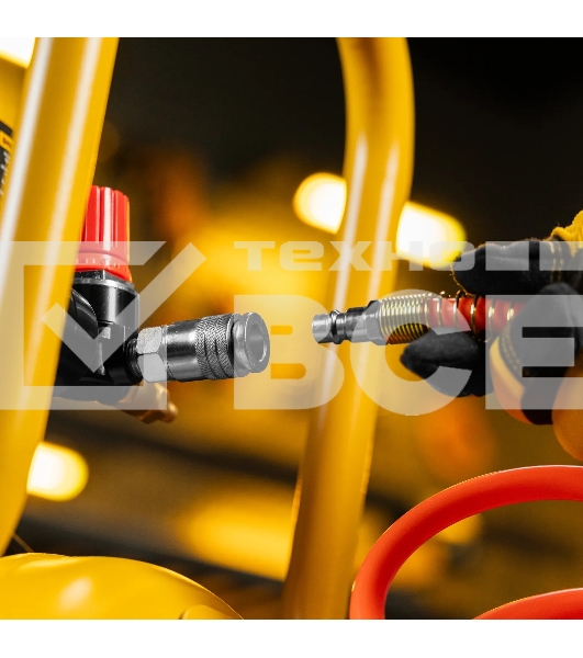 Компрессор безмасляный малошумный Denzel DLP-1500/50, 1,5 кВт, 50 л, 2850 об/мин, 250 л/мин