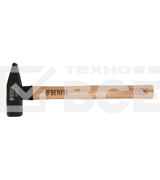 Молоток слесарный Denzel 800 г, кованый квадратный боек, буковая рукоятка