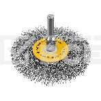 Набор щеток для дрели Denzel 5 Плоских 25-38-50-63-75 мм, шпилька, нерж. вит. проволока, фото6