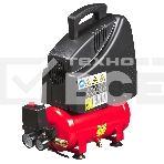 Компрессор поршневой Fubag Wood Master Kit безмасляный 180 л/мин, 6 л, 1100 Вт, красный/черный, фото4