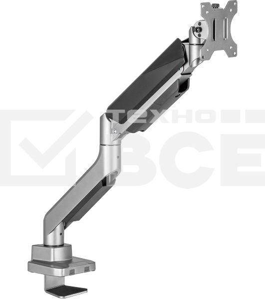 Кронштейн для мониторов Ultramounts UM717 серебристый 17'-49' макс.18кг крепление к столешнице поворот и наклон