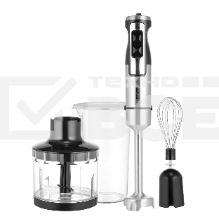 Блендер Centek CT-1338 черный/сталь, 1300 Вт, DC мотор, РЕГУЛЯТОР МОЩНОСТИ сLED, стакан, чоппер, венчик