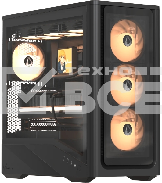 Компьютерный корпус Aerocool \ Formula V Line Air Power G9 DUO PA Black, ATX, TYPE-C*1, USB3.0*2, MESH/GLASS FRONT PANEL, FRONT 3x PERFORMANCE ARGB, REAR 1x PERFORMANCE ARGB