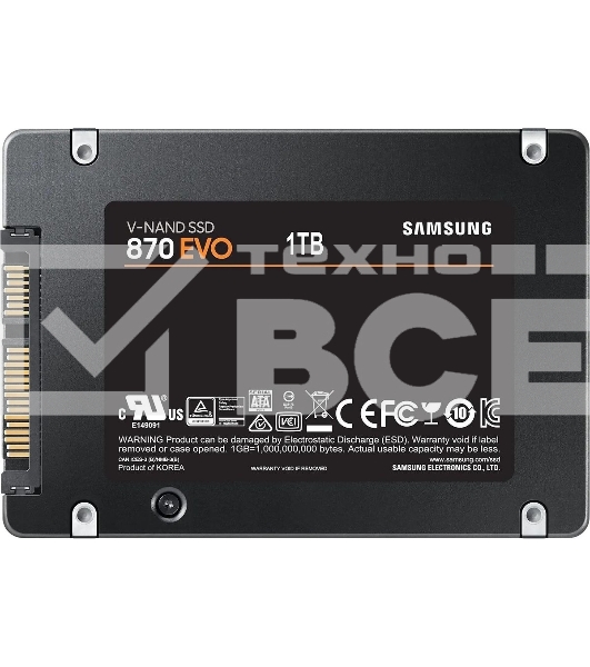 Жесткий диск SSD SAMSUNG SATA2.5' 1TB 6GB/S 870 EVO MZ-77E1T0B/AM