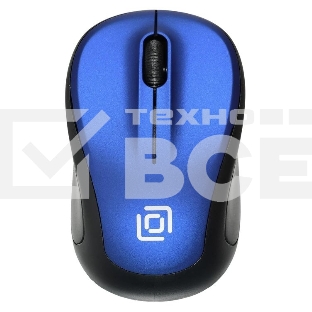 Мышь беспроводная Oklick 665MW черный/синий, 1000 dpi, радиоканал, USB, кнопки - 3