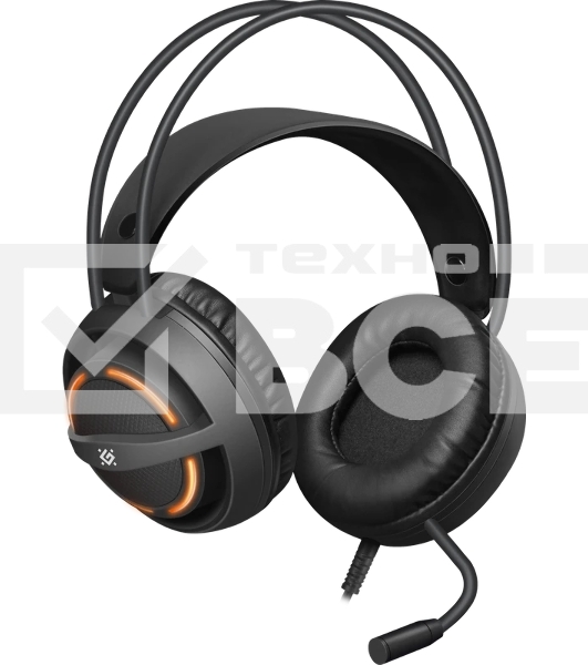 Гарнитура Defender Dexter RG чёрный, проводная, USB / 2 x mini jack 3.5 мм, подсветка