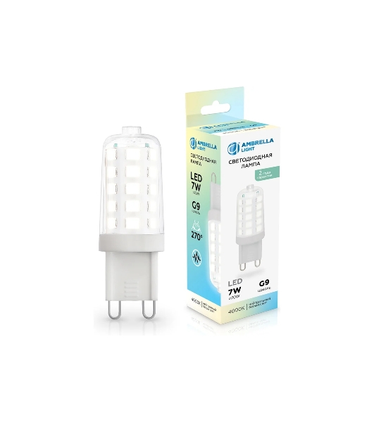 Лампа светодиодная Ambrella light 100704 LED G9 7W 4000K 220-240V