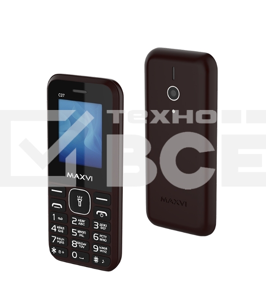 Мобильный телефон Maxvi C27 коричневый