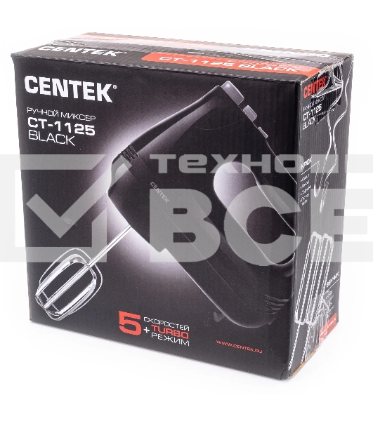 Миксер Centek CT-1125 (черный)