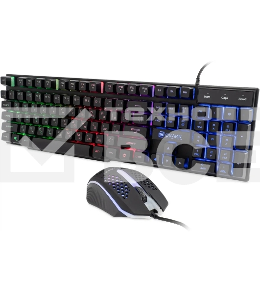 Клавиатура + мышь Оклик GMNG 400GMK клав:черный мышь:черный USB