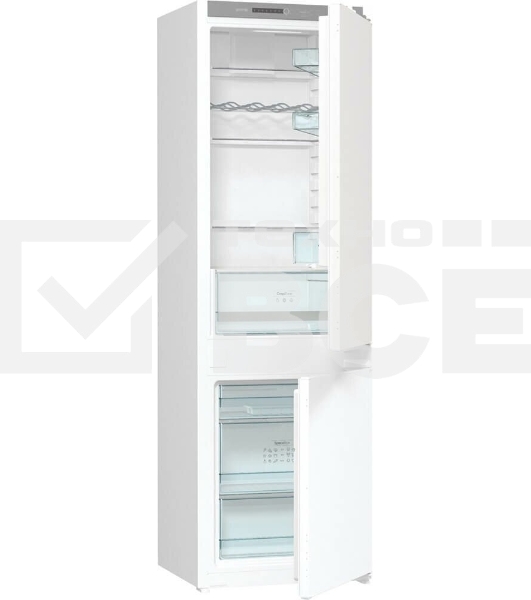 Встраиваемый холодильник Gorenje NRKI418FA0 белый, двухкамерный, 180/68 л., морозилка снизу, No Frost