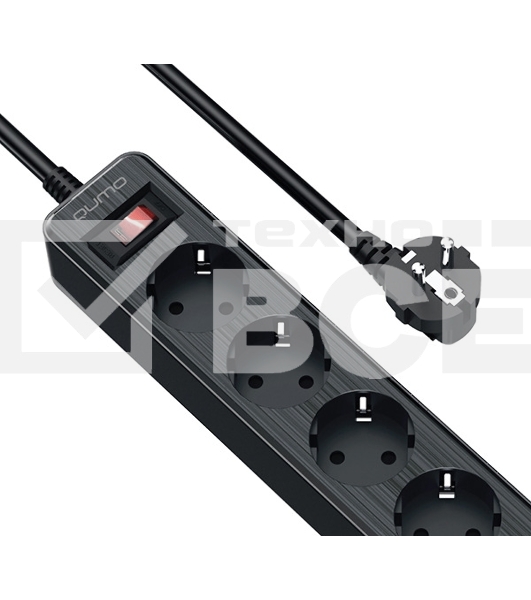 Сетевой фильтр QUMO Power Bar  5SP4U (P-0005), черный
