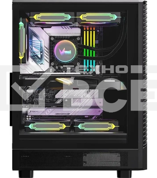 Компьютерный корпус Aerocool / Formula Mana Geometry черный без БП ATX 3x120mm 1xUSB3.0 1xUSB3.1 audio bott PSU