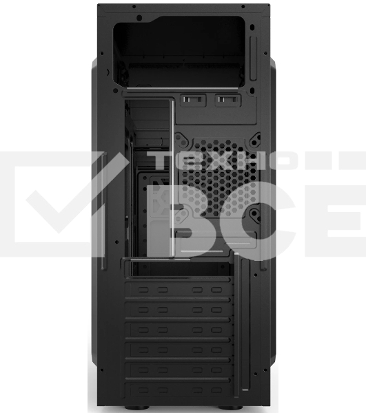 Компьютерный корпус ATX Miditower CBR PCC-ATX-E180-USB32-USB22-450W E180, c БП ATX450-12EC (450W/120mm), 2*USB 3.0, 2*USB 2.0, HD Audio+Mic, Black