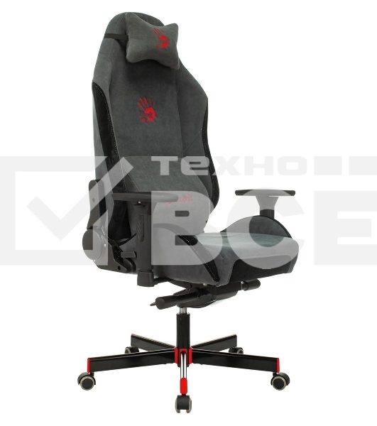 Кресло игровое A4Tech Bloody GC-420 серый, крестовина металл