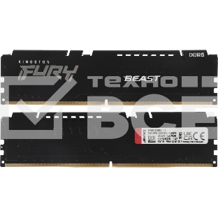 Оперативная память Kingston Fury Beast, DDR5, 16GB (2x8GB), 5600MHz, CL40, DIMM, с радиаторами, черный