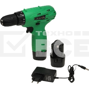 Дрель-шуруповерт аккумуляторная Zitrek Green 12-Li 063-4072, Аккумуляторная, 12В, 2 АКБ, Кейс