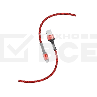 Кабель Smartbuy S26 MicroUSB красный, 3 А, QC, нейл.,1 м