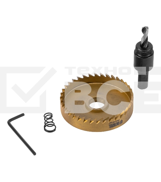 Коронка по металлу Denzel HSS, 65 мм, нитридтитановое покрытие