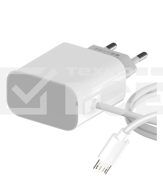 Сетевое зарядное устройство Maxvi CHL-240M 2.4A, with microUSB cable, белый