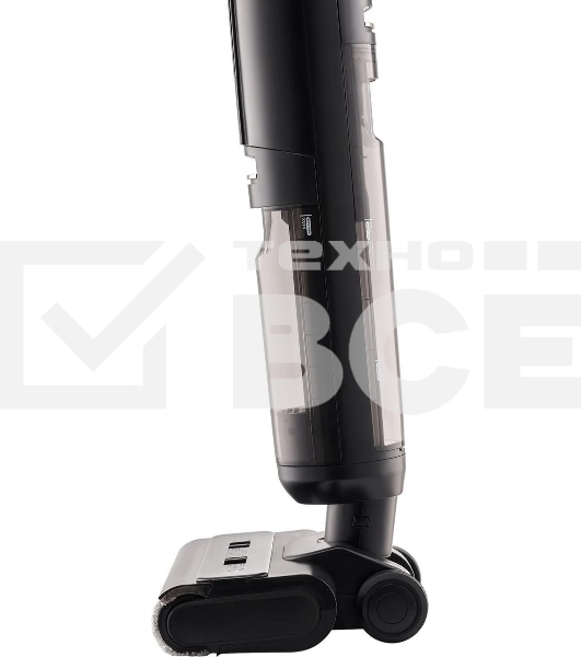 Пылесос вертикальный моющий Vitek VT-FW15PLUS черный, питание от аккумулятора, 120 Вт, уборка влажная/сбор жидкости/сухая, пылесборник 0.55 л