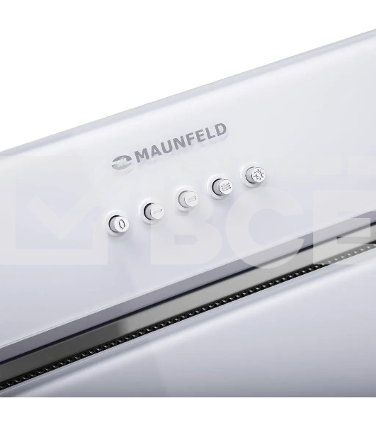 Вытяжка встраиваемая Maunfeld TRAPEZE 601GG белый, 60 см, 1150 куб. м/ч, 54 дБ