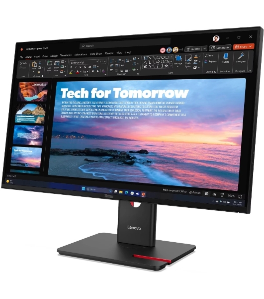 Монитор 27' Lenovo T27QD-40 IPS 2560x1440, 120 Гц, 4 мс, 16:9, 350 кд/м², HDMI, DP 1.4, DP Out, USB-C, USB Hub, HDR10, черный