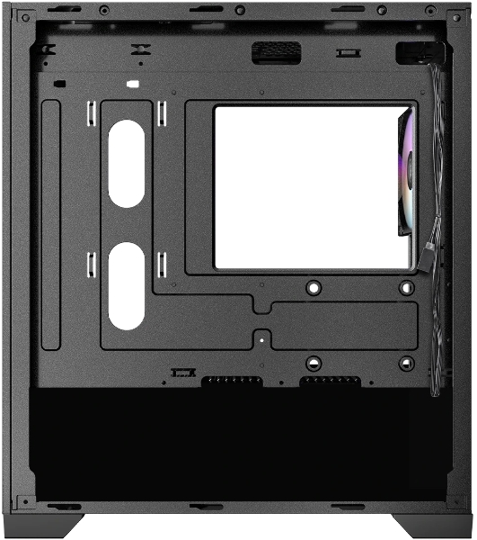 Корпус AZZA Aerohex-M Black, Mini-Tower, чёрный, 3 x 120 мм