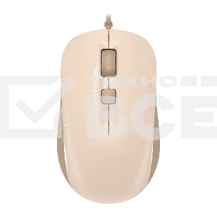 Мышь проводная A4Tech Fstyler FM26 бежевый/коричневый оптическая (2000dpi) USB для ноутбука (4but)