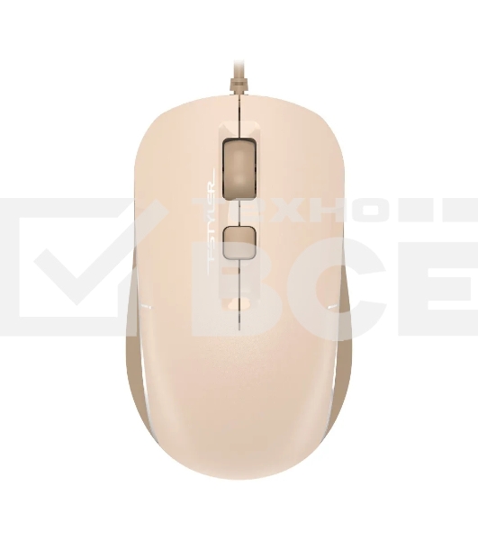 Мышь проводная A4Tech Fstyler FM26 бежевый/коричневый оптическая (2000dpi) USB для ноутбука (4but)