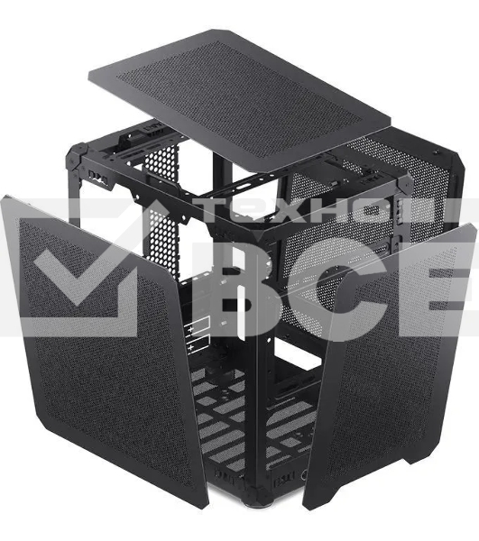Корпус JONSBO Computer Case C6Handle black hang-in version черный, Mini-Tower, материнская плата mATX, без БП, прозрачная боковая панель