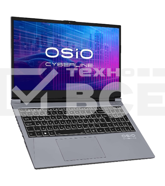 Ноутбук OSIO CyberLine C150i-002 серый i5-12600H /NVidia RTX 4050/16/512/NoOS/(Ghz)/Gb/Ext: + не МПТ
