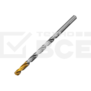 Сверло спиральное по металлу Denzel 8,5 х 165 мм, Р6М5, Golden Tip, удлиненное