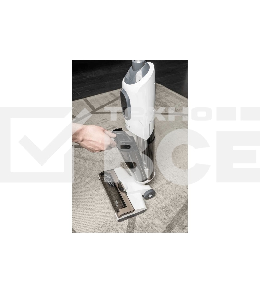 Пылесос вертикальный GARLYN Aqua Base 3 белый/черный, питание от аккумулятора, 170 Вт, уборка сухая/влажная, пылесборник 0.4 л