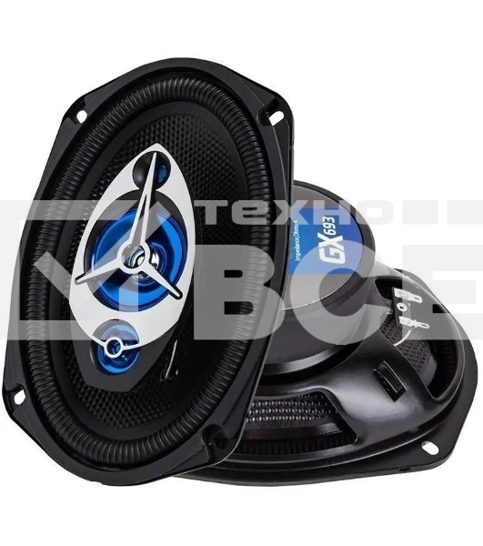 Колонки автомобильные Kicx GX-693 200Вт 92дБ 4Ом 15x23см (6x9дюйм) (ком.:2кол.) коаксиальные трехполосные