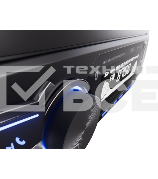 Автомагнитола AURA FIREBALL-102BT, 1 DIN, Bluetooth, USB Type-A, AUX