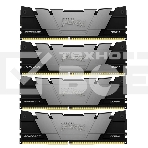 Оперативная память Kingston Fury Renegade, DDR4, 32GB (4x8GB), 3200MHz, CL16, с радиатором, черный, фото 1