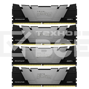 Оперативная память Kingston Fury Renegade, DDR4, 32GB (4x8GB), 3200MHz, CL16, с радиатором, черный