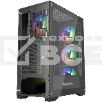 Компьютерный корпус Powercase Ultimate Black, Tempered Glass, 4x 120mm ARGB fans, ARGB HUB, чёрный, ATX  (CUB-A4), фото8