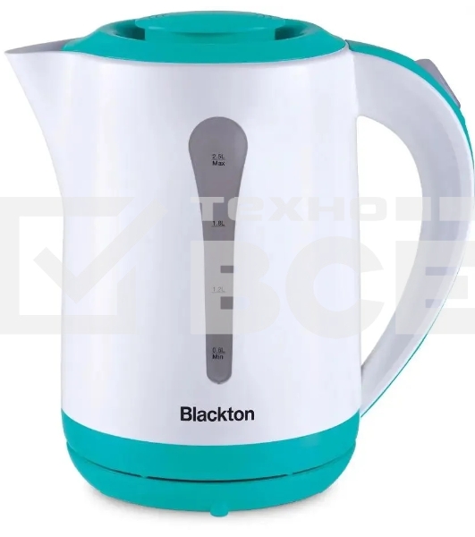 Чайник Blackton Bt KT1730P белый/бирюзовый, 2200 Вт, 2.5 л